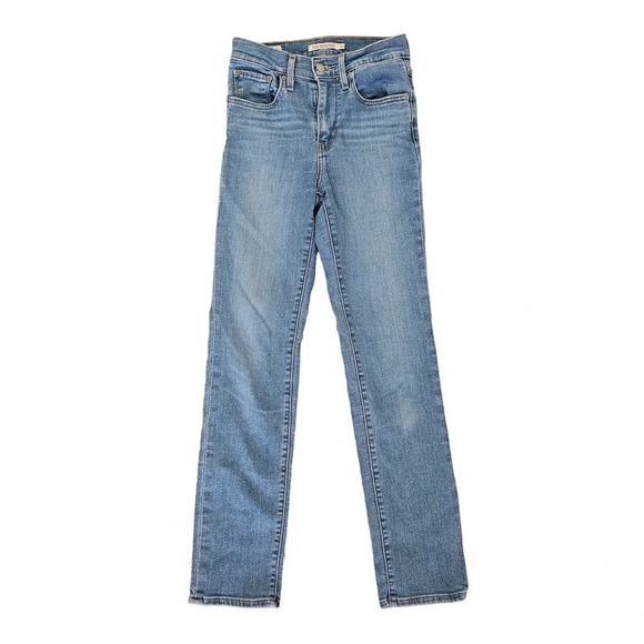 Levi’s 724 high rise straight jeans Los Angeles Swag medium wash size 24 - Picture 2 of 15